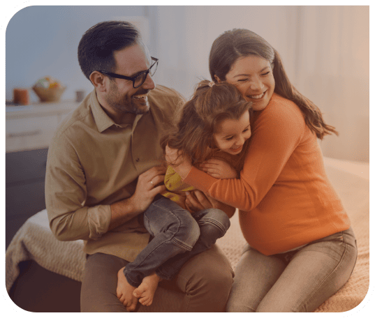 Young family enjoying their home after an HVAC maintenance visit from Don's Heating & Air.